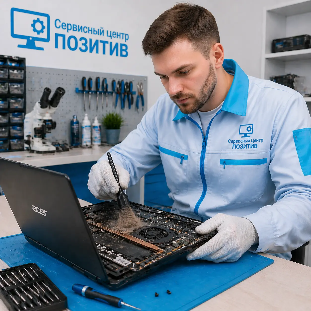 Чистка ноутбука Acer от пыли в Наро-Фоминске | Замена термопасты